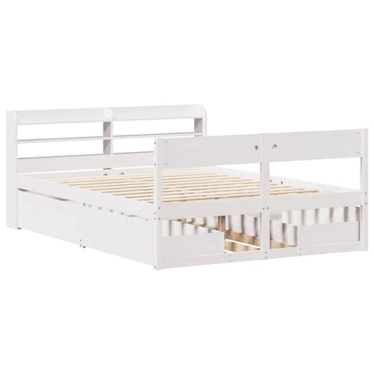Bed Frame without Mattress White 120x190 cm Small Double Solid Wood Pine