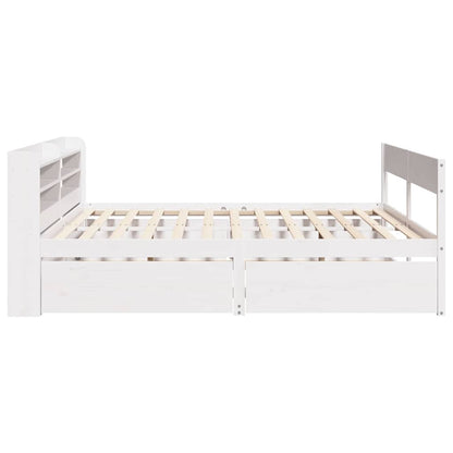 Bed Frame without Mattress White 120x190 cm Small Double Solid Wood Pine