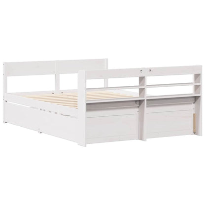 Bed Frame without Mattress White 120x190 cm Small Double Solid Wood Pine