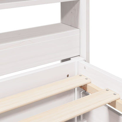 Bed Frame without Mattress White 75x190 cm Small Single Solid Wood Pine