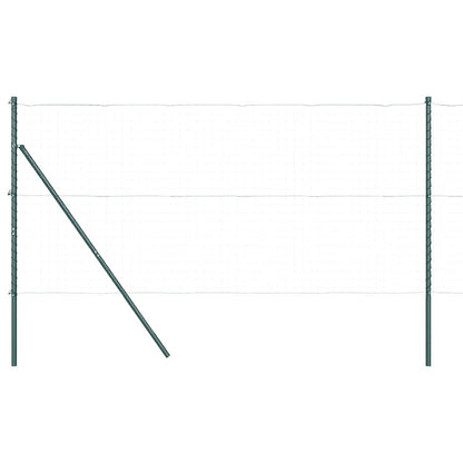 Embedded Fence Post 26 pcs Green Powder-Coated Steel