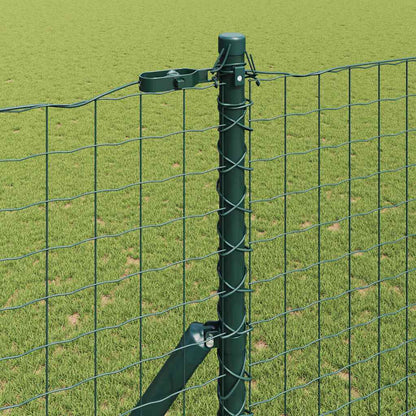 Embedded Fence Post 26 pcs Green Powder-Coated Steel