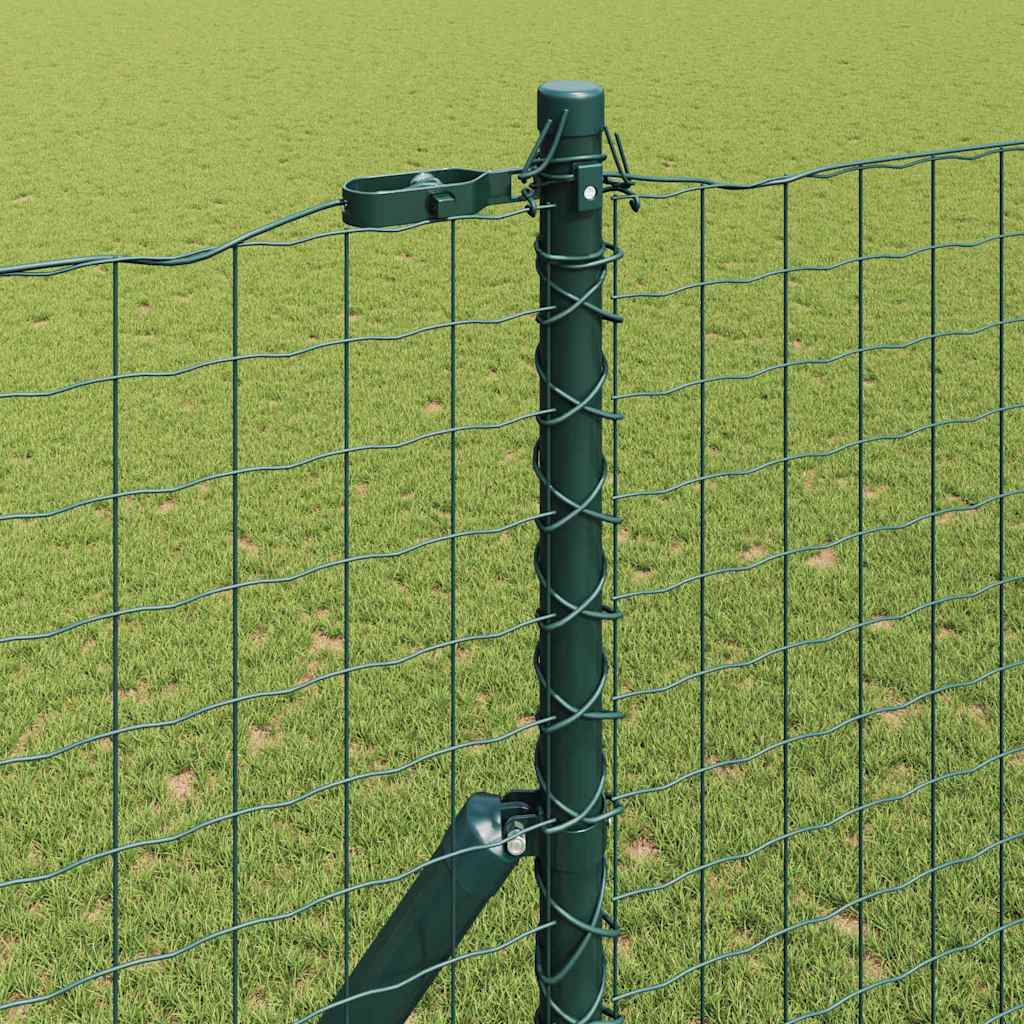 Embedded Fence Post 52 pcs Green Powder-Coated Steel