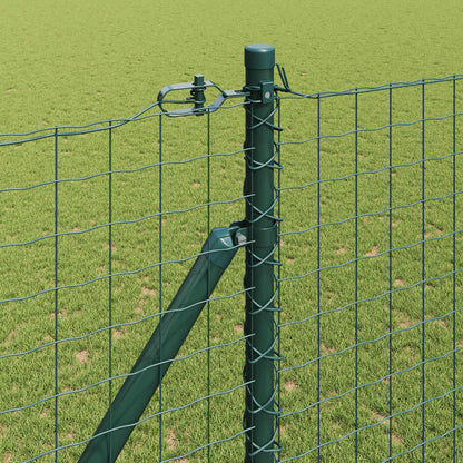Ground Spike Fence Post 26 pcs Green Powder-Coated Steel