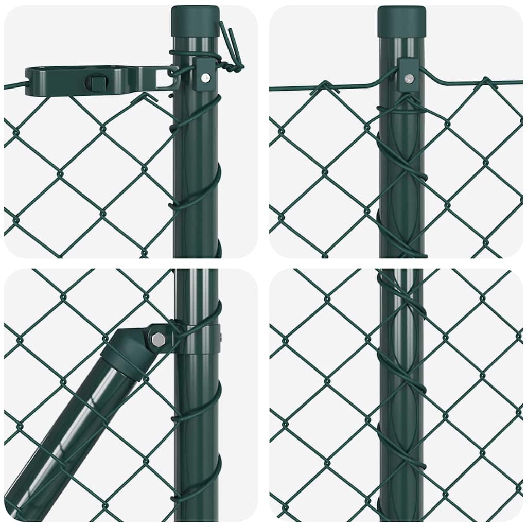 Fence Post Green 10 x 0.8 m (40 x 40 mm mesh) Steel and PVC