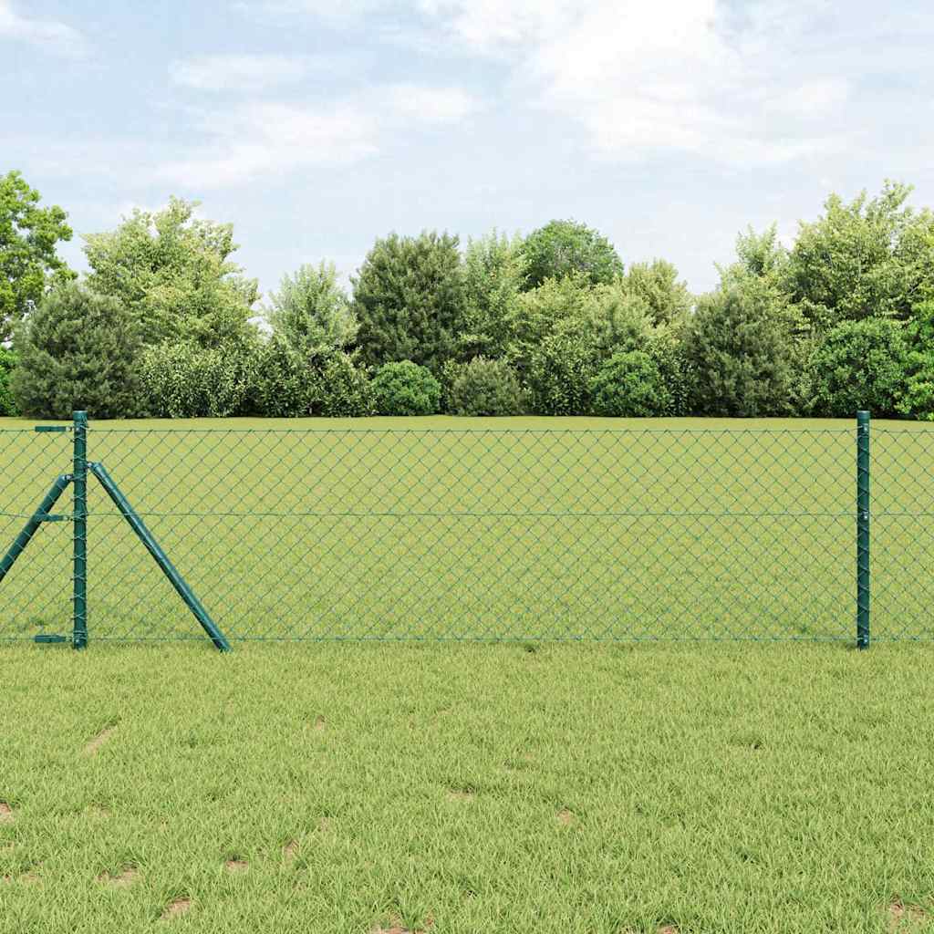 Fence Post Green 10 x 0.8 m (40 x 40 mm mesh) Steel and PVC