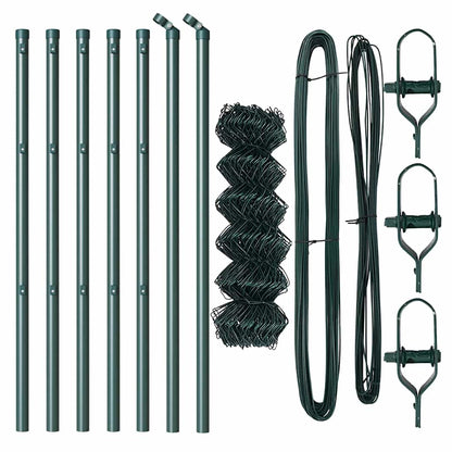 Fence Post Green 10 x 0.8 m (40 x 40 mm mesh) Steel and PVC
