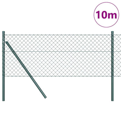 Fence Post Green 10 x 0.8 m (40 x 40 mm mesh) Steel and PVC