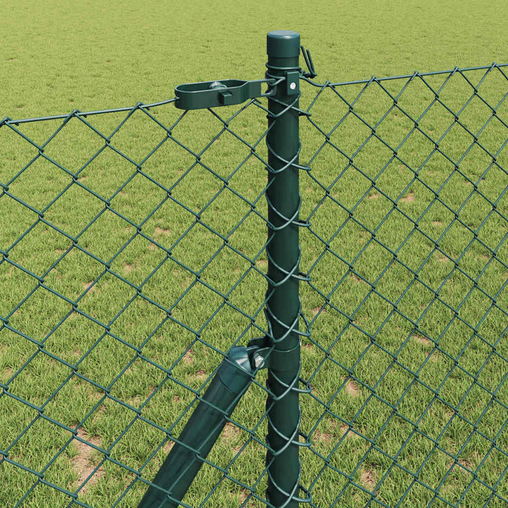 Chainlink Fence Ground Fix 10 x 1.2 m PVC-Coated Steel Green