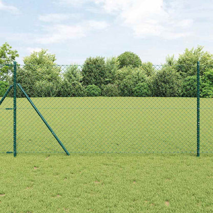 Fence Post Green 10 x 1.4 m (40 x 40 mm mesh) Steel and PVC