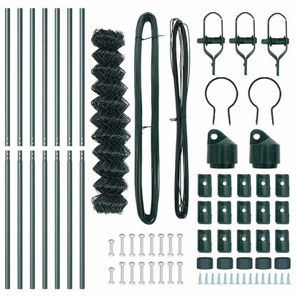Fence Post Green 10 x 1.4 m (40 x 40 mm mesh) Steel and PVC