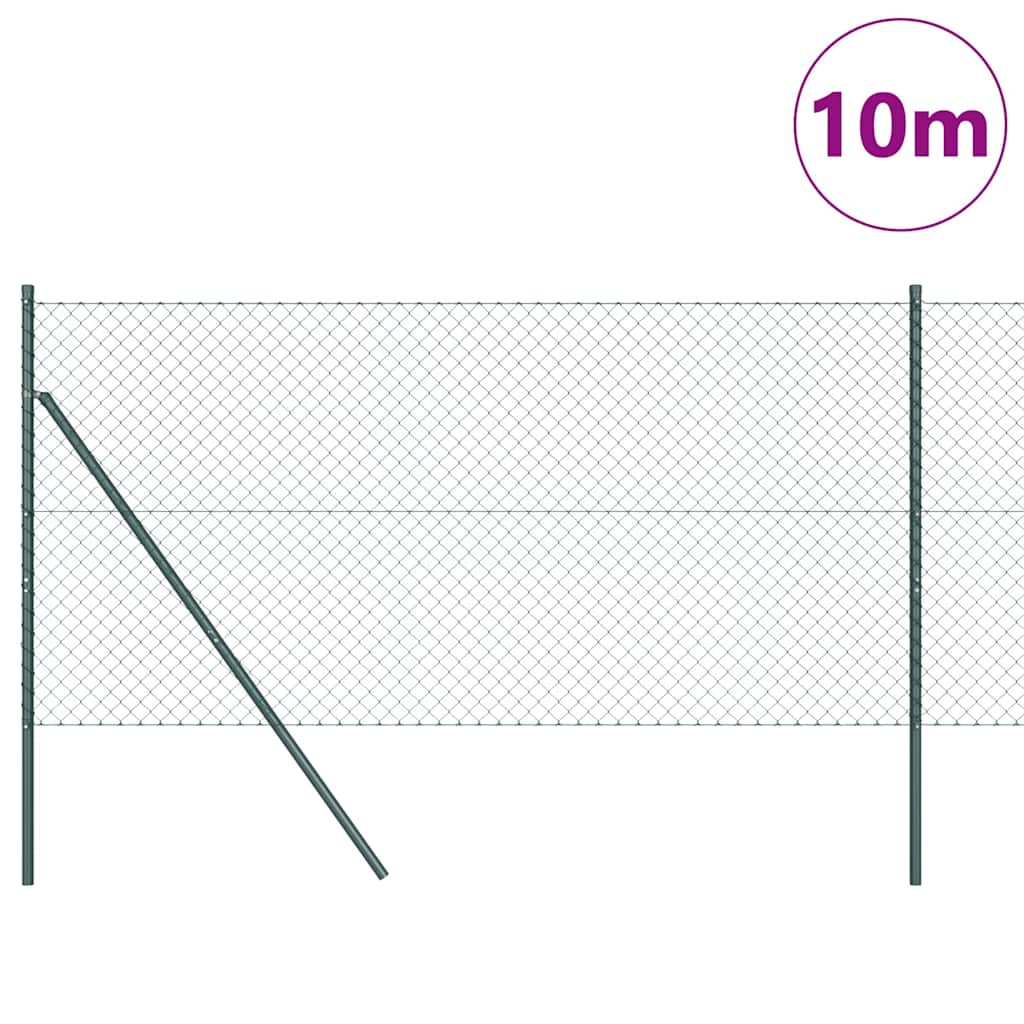 Fence Post Green 10 x 1.4 m (40 x 40 mm mesh) Steel and PVC