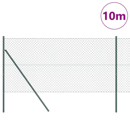 Fence Post Green 10 x 1.4 m (40 x 40 mm mesh) Steel and PVC