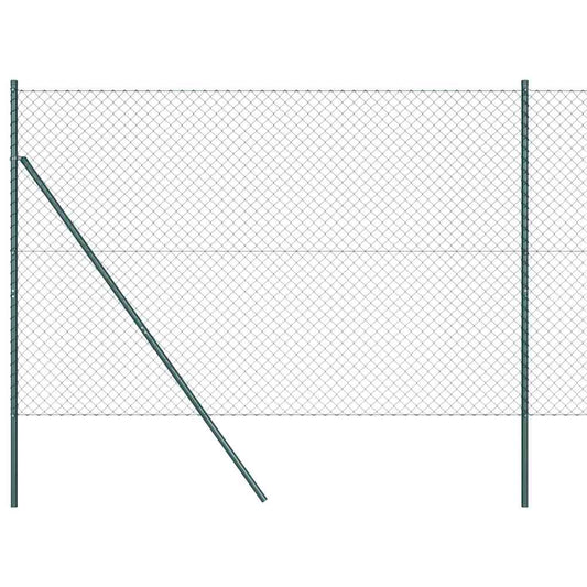 Chainlink Fence Ground Fix 10 x 1.6 m PVC-Coated Steel Green