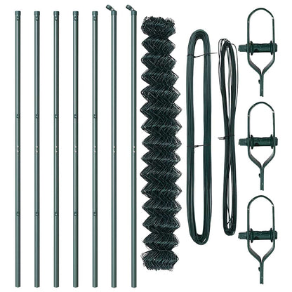 Fence Post Green 10 x 1.6 m (40 x 40 mm mesh) Steel and PVC
