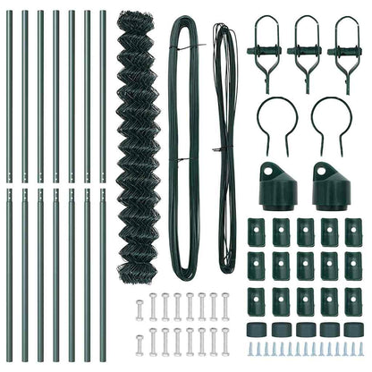 Fence Post Green 10 x 1.6 m (40 x 40 mm mesh) Steel and PVC