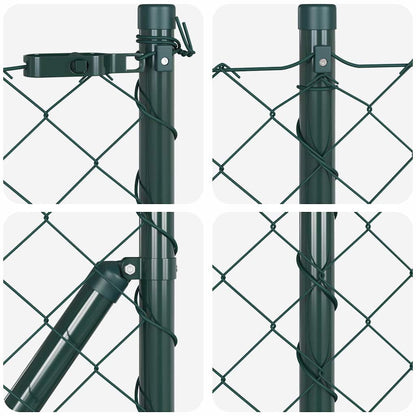 Fence Post Green 10 x 0.4 m (60 x 60 mm mesh) Steel and PVC