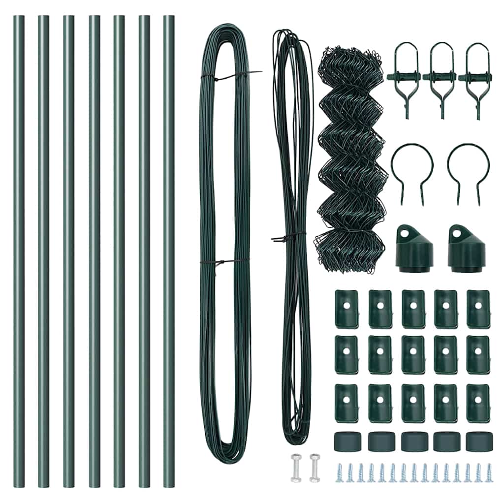 Fence Post Green 10 x 0.6 m (60 x 60 mm mesh) Steel and PVC