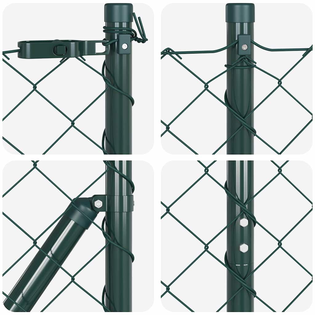 Fence Post Green 10 x 1.6 m (60 x 60 mm mesh) Steel and PVC