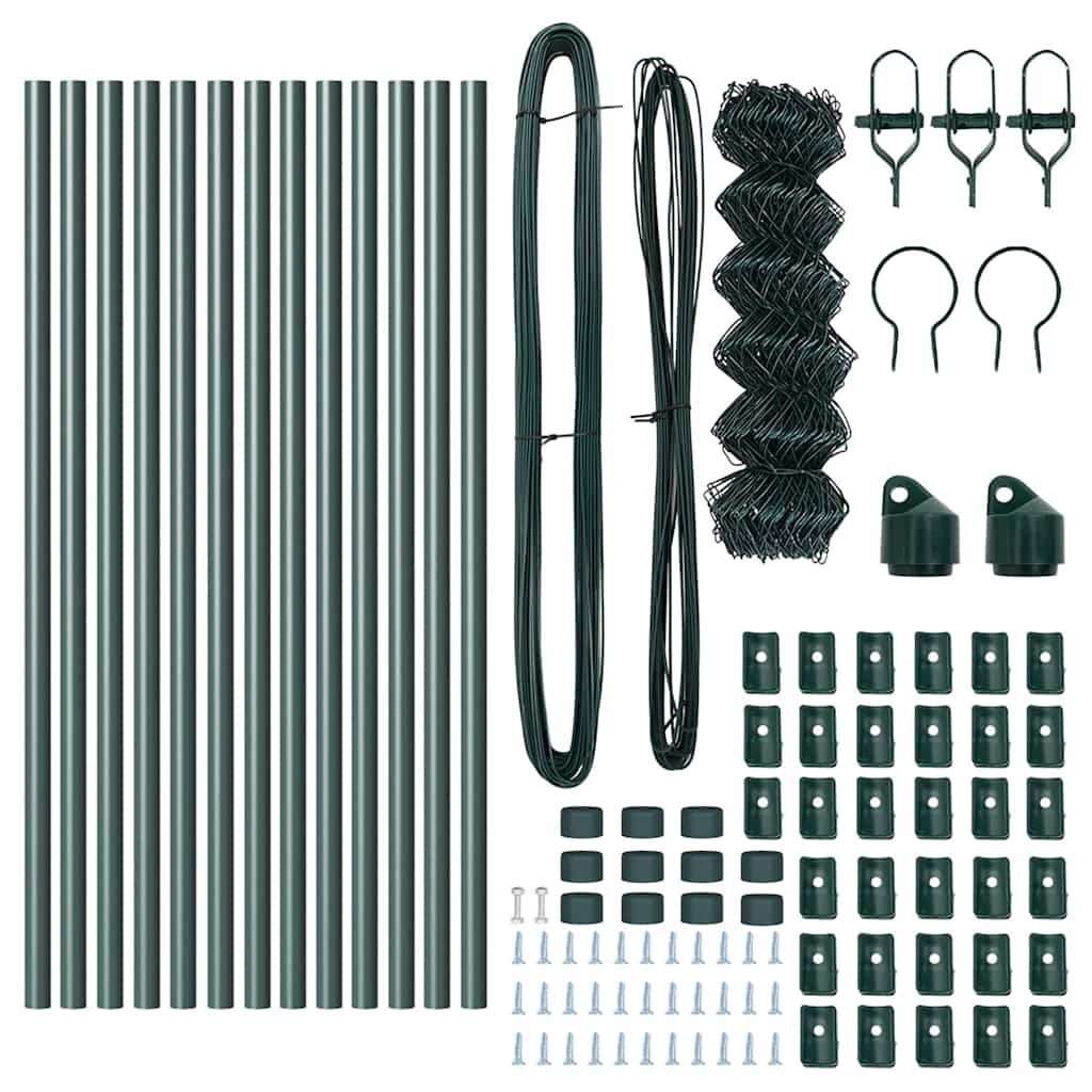 Fence Post Green 25 x 0.4 m (40 x 40 mm mesh) Steel and PVC