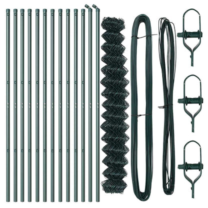 Fence Post Green 25 x 1.6 m (60 x 60 mm mesh) Steel and PVC