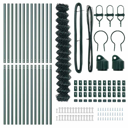 Fence Post Green 25 x 1.6 m (60 x 60 mm mesh) Steel and PVC