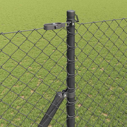 Fence Post Grey 10 x 1.5 m (40 x 40 mm mesh) Steel and PVC