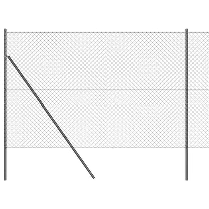 Fence Post Grey 10 x 1.5 m (40 x 40 mm mesh) Steel and PVC