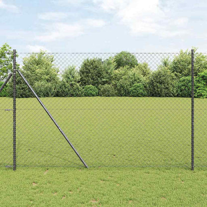 Chainlink Fence Ground Fix 10 x 1.6 m PVC-Coated Steel Grey