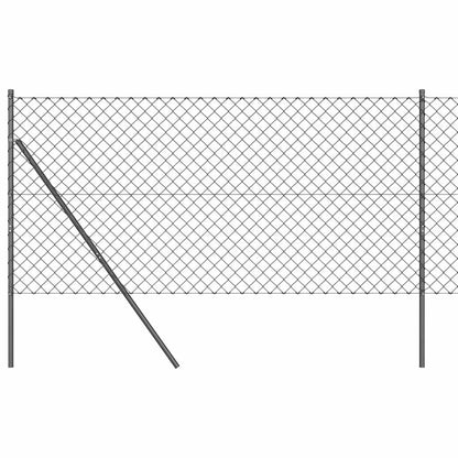 Fence Post Grey 10 x 1.4 m (60 x 60 mm mesh) Steel and PVC
