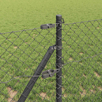 Fence Post Grey 25 x 0.8 m (40 x 40 mm mesh) Steel and PVC