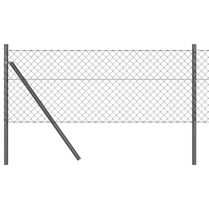 Fence Post Grey 25 x 0.8 m (40 x 40 mm mesh) Steel and PVC