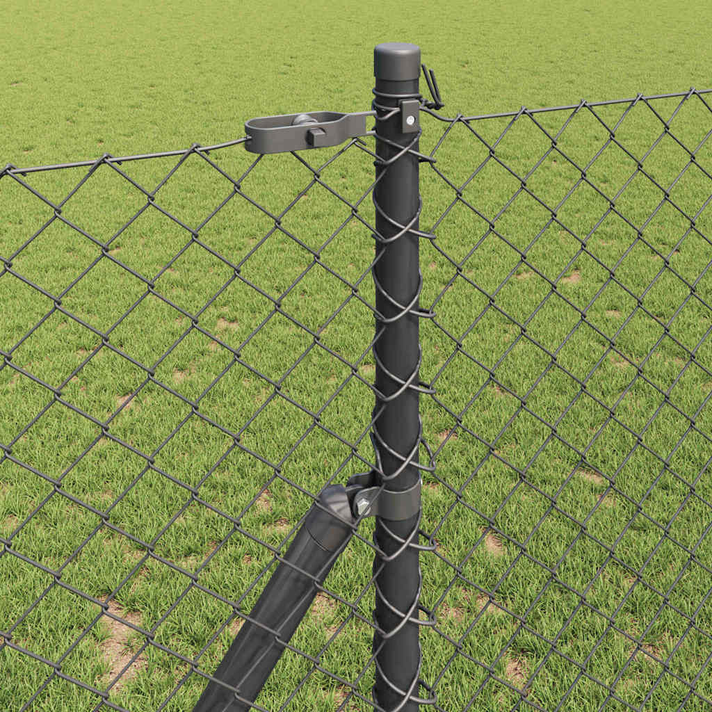 Fence Post Grey 25 x 1 m (40 x 40 mm mesh) Steel and PVC