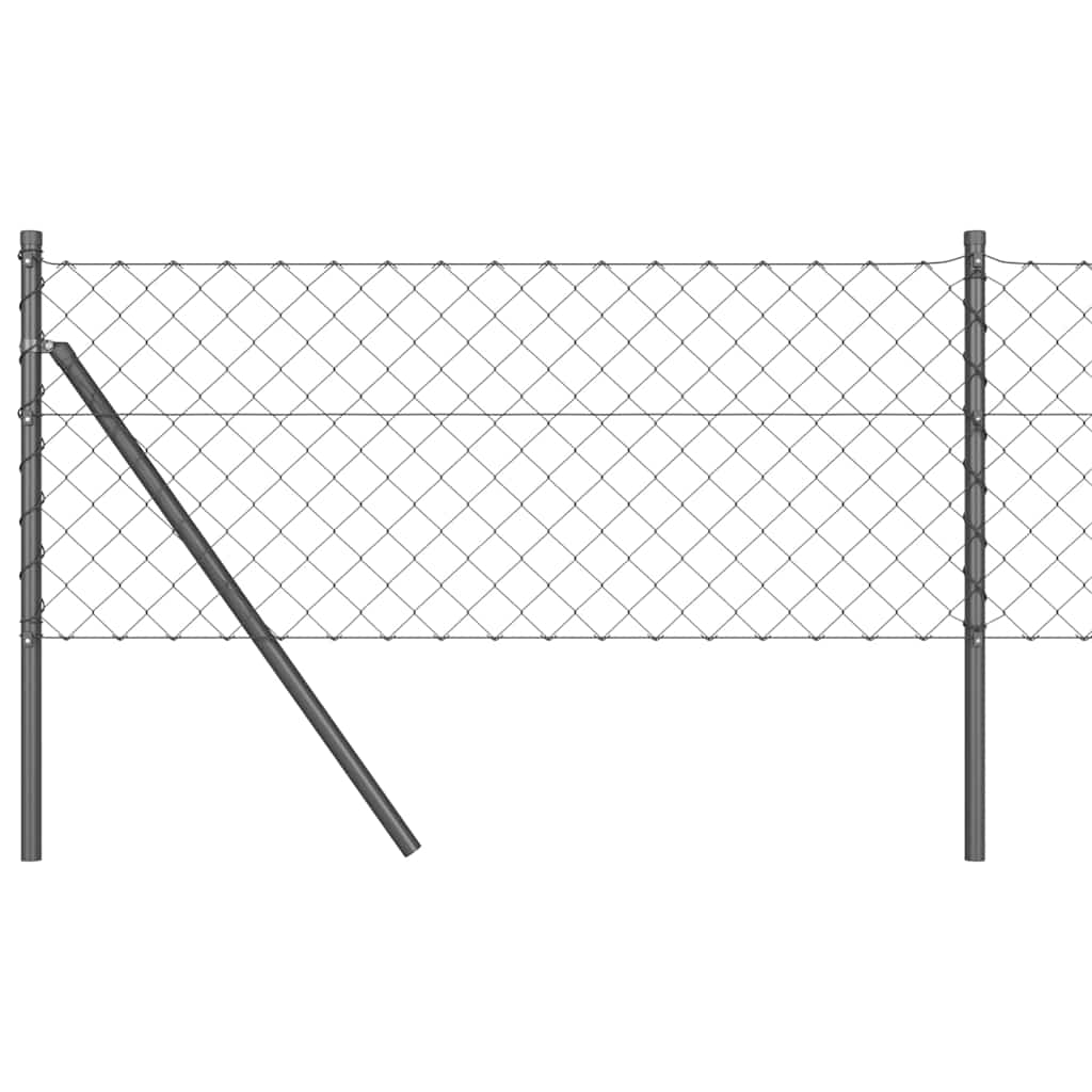 Fence Post Grey 25 x 0.4 m (60 x 60 mm mesh) Steel and PVC