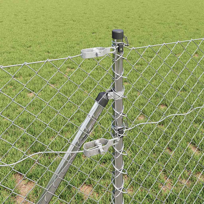 Outdoor Chainlink Fence Ground Fix 10 x 0.4 m Galvanised Steel