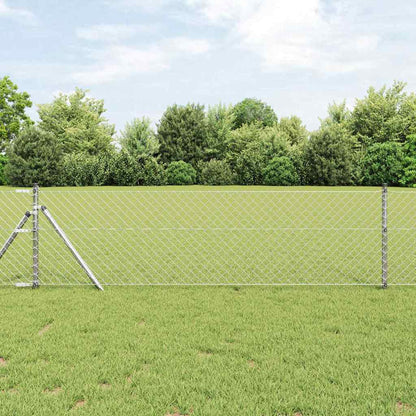 Outdoor Chainlink Fence Ground Fix 10 x 0.4 m Galvanised Steel