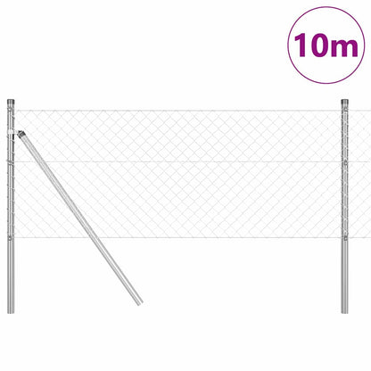 Outdoor Chainlink Fence Ground Fix 10 x 0.4 m Galvanised Steel