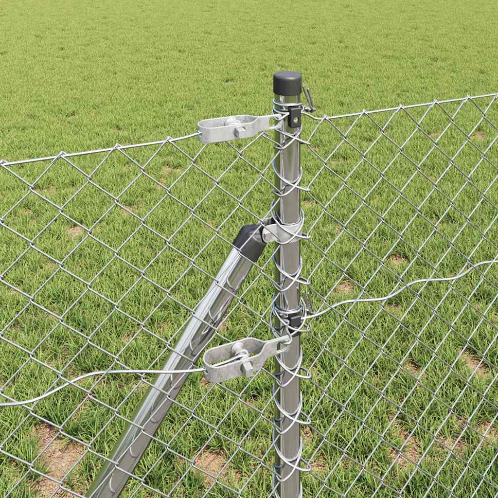 Fence Post Silver 10 x 0.6 m (40 x 40 mm mesh) Steel