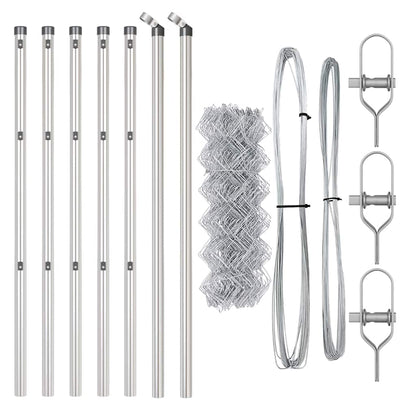 Fence Post Silver 10 x 0.6 m (40 x 40 mm mesh) Steel