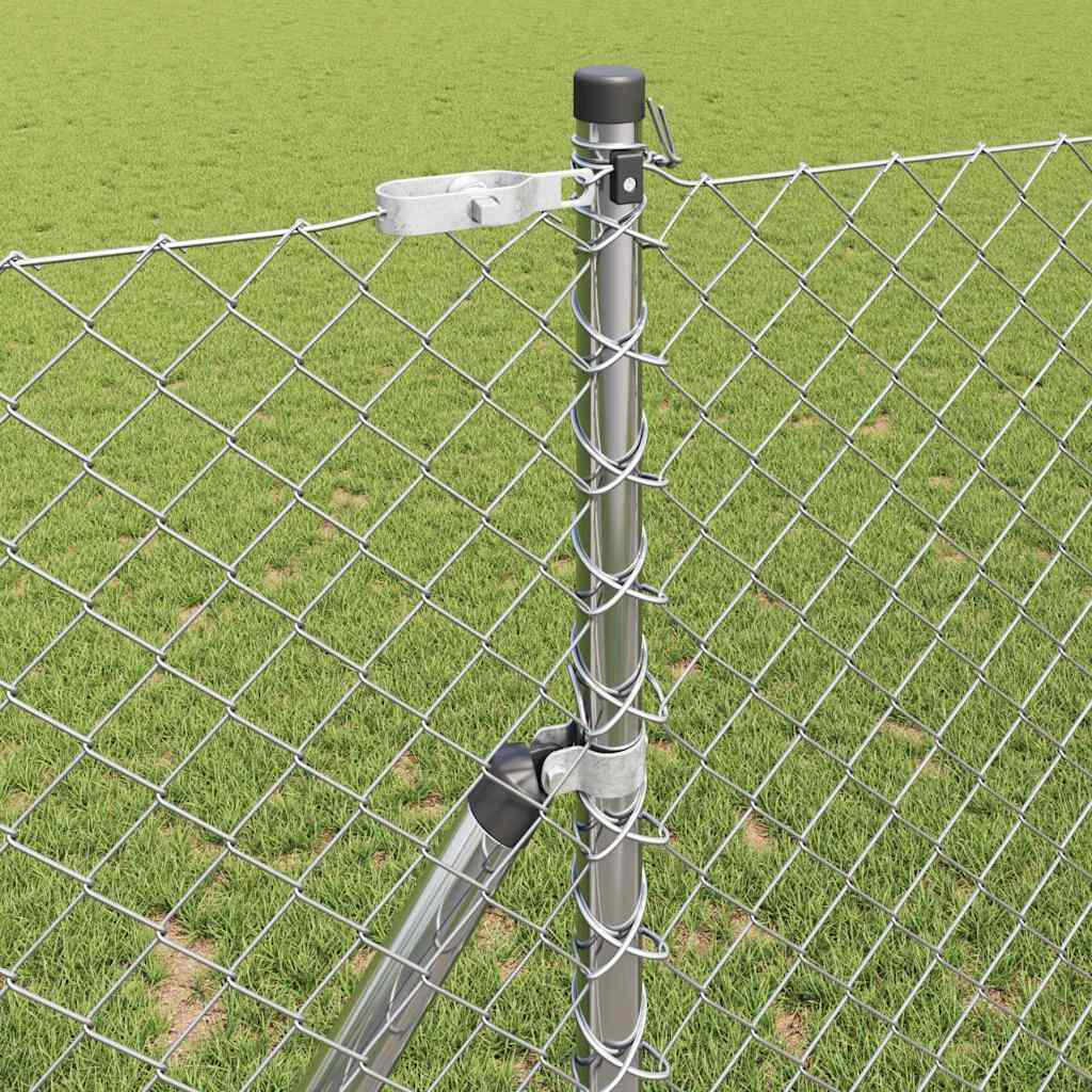 Outdoor Chainlink Fence Ground Fix 10 x 1.2 m Galvanised Steel
