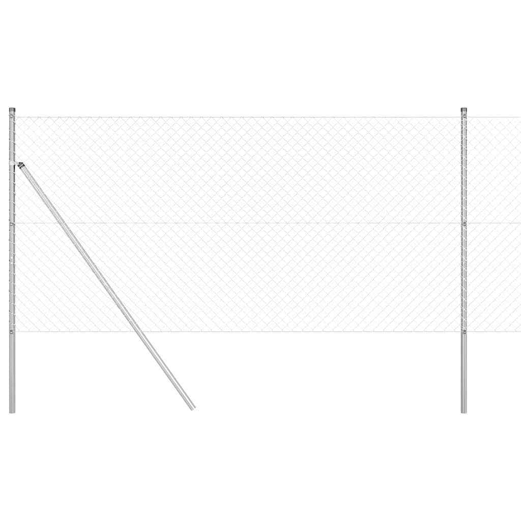 Outdoor Chainlink Fence Ground Fix 10 x 1.4 m Galvanised Steel