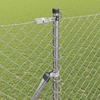 Outdoor Chainlink Fence Ground Fix 10 x 1.6 m Galvanised Steel
