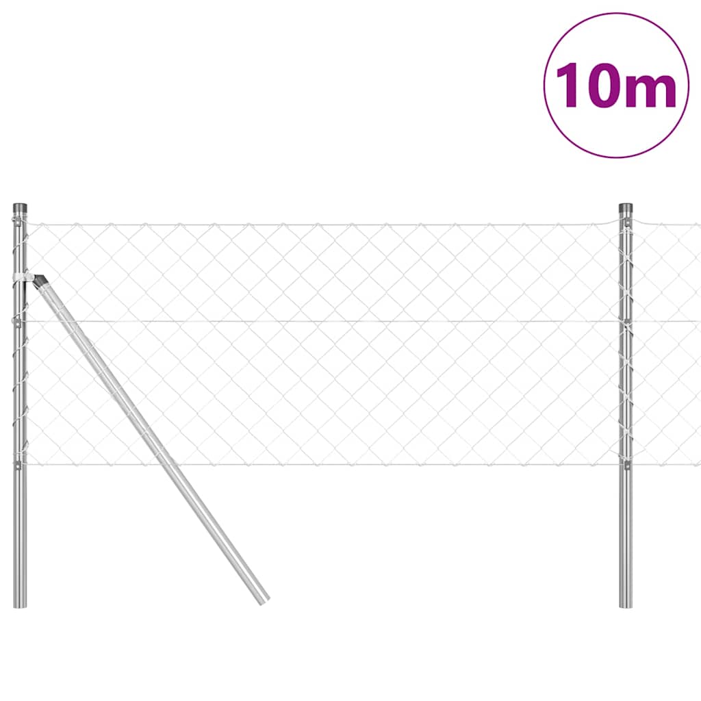 Fence Post Silver 10 x 0.6 m (60 x 60 mm mesh) Steel