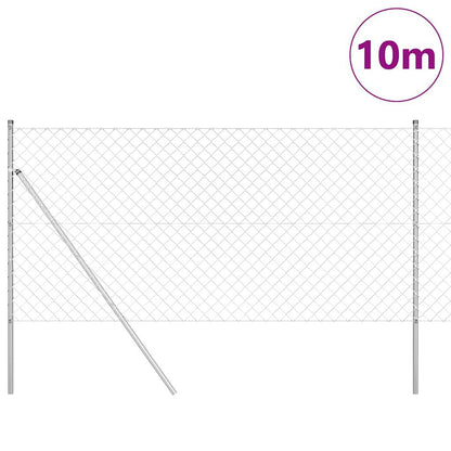 Fence Post Silver 10 x 1 m (60 x 60 mm mesh) Steel