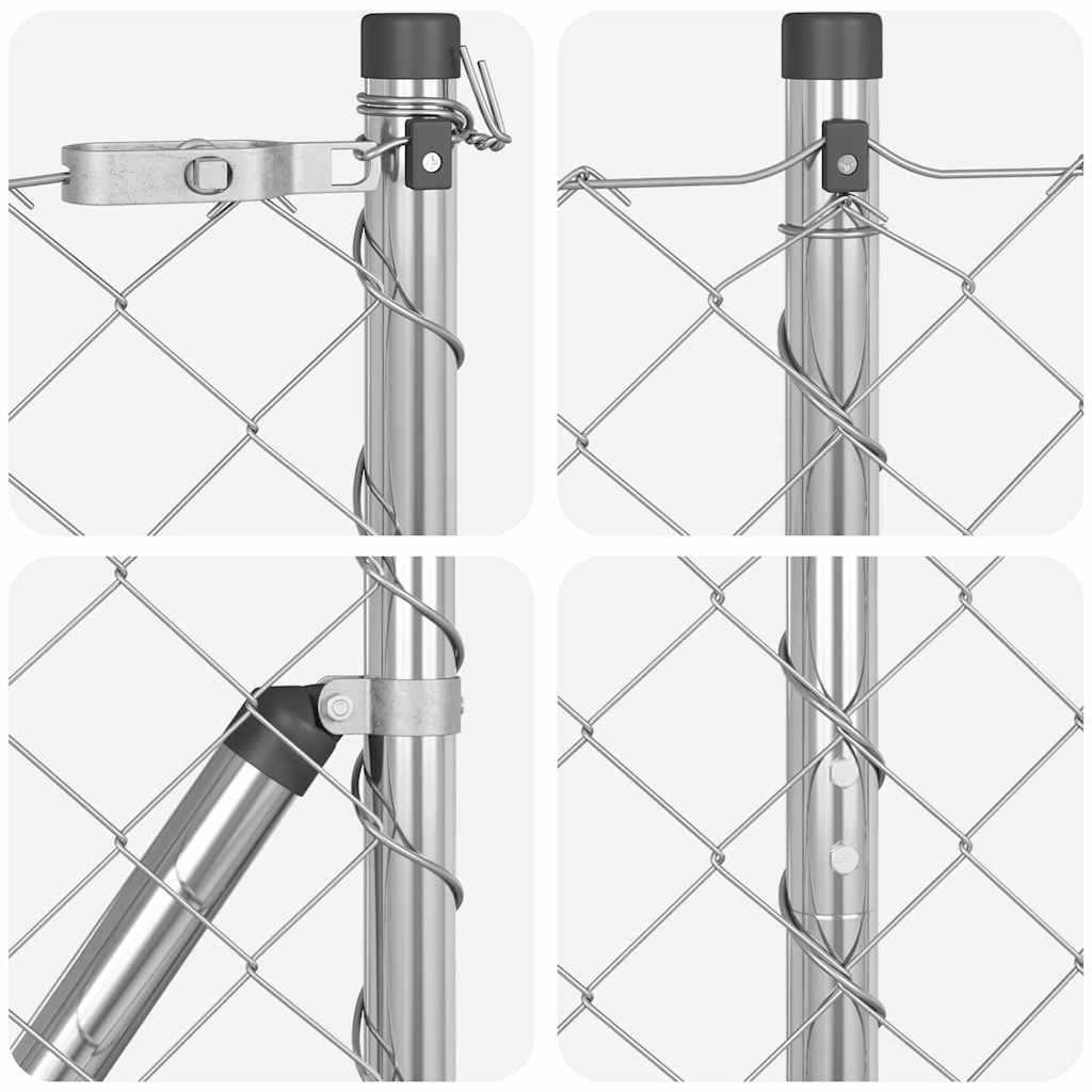 Fence Post Silver 10 x 1.2 m (60 x 60 mm mesh) Steel