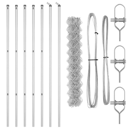 Fence Post Silver 10 x 1.2 m (60 x 60 mm mesh) Steel