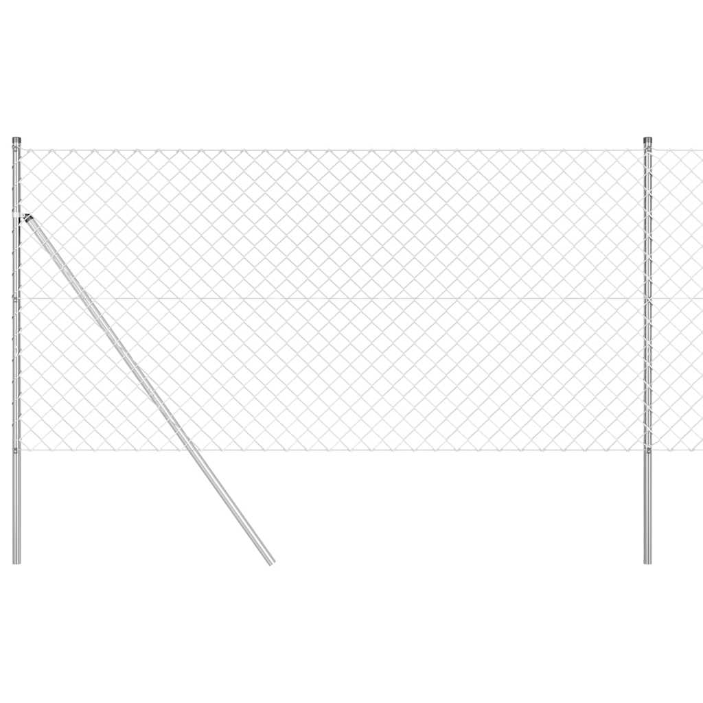 Fence Post Silver 25 x 1 m (60 x 60 mm mesh) Steel