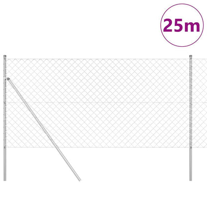 Fence Post Silver 25 x 1 m (60 x 60 mm mesh) Steel