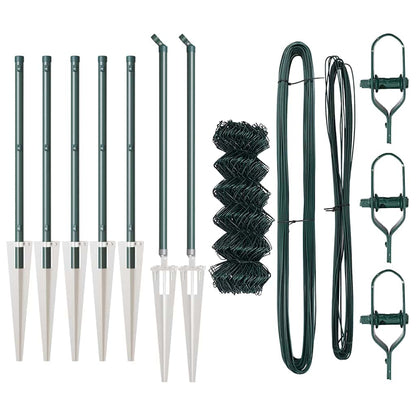 Fence Post Green 10 x 0.8 m (40 x 40 mm mesh) Steel and PVC