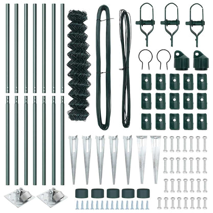 Fence Post Green 10 x 1.2 m (40 x 40 mm mesh) Steel and PVC